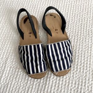 Striped avarcas sandals. Size 39. Made in Spain